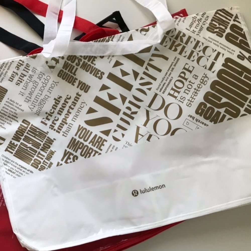 New Lululemon | Bundle of 3 Reusable Outerwear Shopping Tote Bags - Picture 3 of 8
